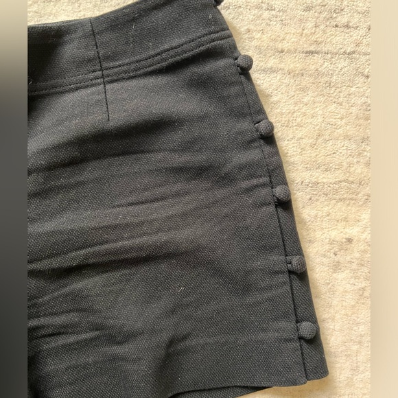 Club Monaco Black Shorts with Button Detail - Picture 2 of 5